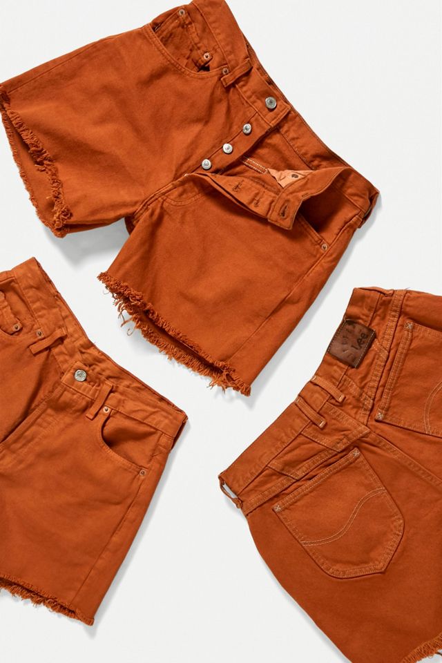 Urban Renewal Remade From Vintage Pumpkin Overdyed Denim Shorts #1