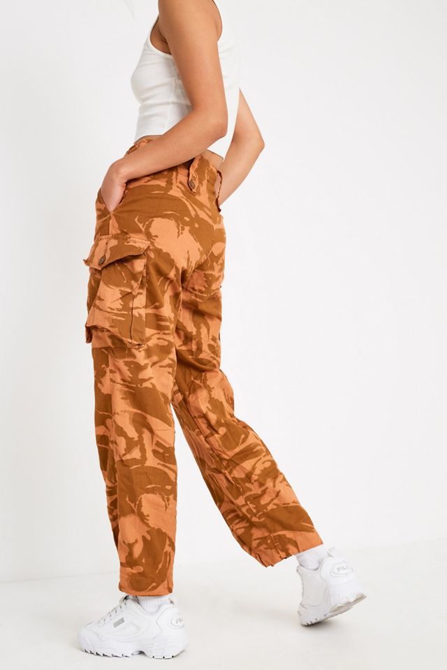 Urban Renewal Salvaged Deadstock Peach Overdyed Camo Trousers #1