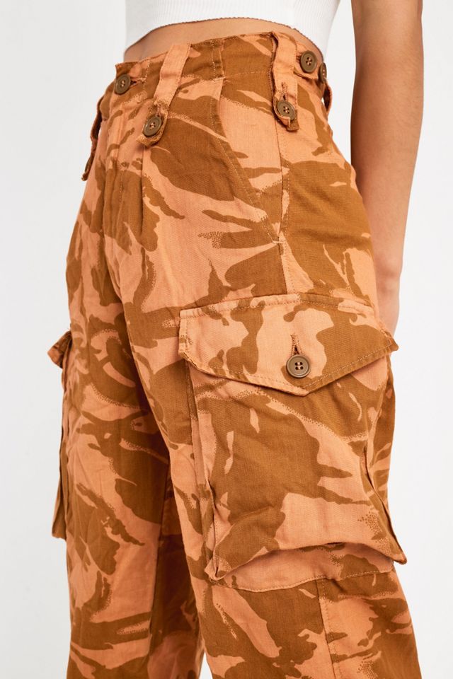 Urban Renewal Salvaged Deadstock Peach Overdyed Camo Trousers #3