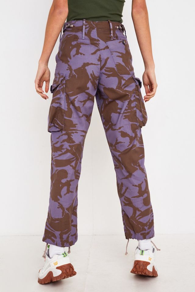 Urban Renewal Salvaged Deadstock Lilac Overdyed Camo Trousers #2