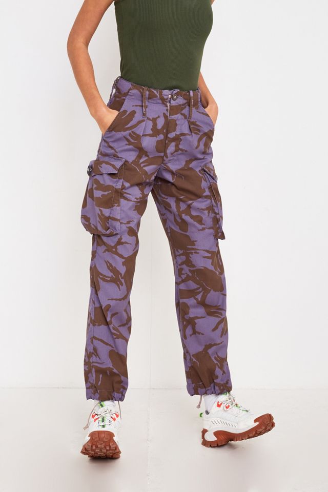 Urban Renewal Salvaged Deadstock Lilac Overdyed Camo Trousers #3