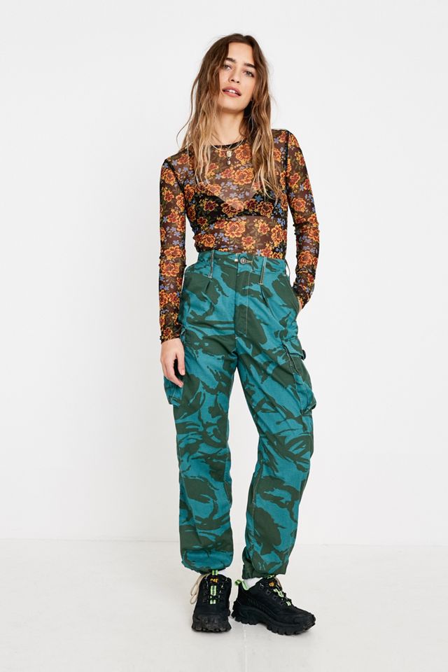 Urban Renewal Remade Pantaloni Camo Turchesi Overdyed #1
