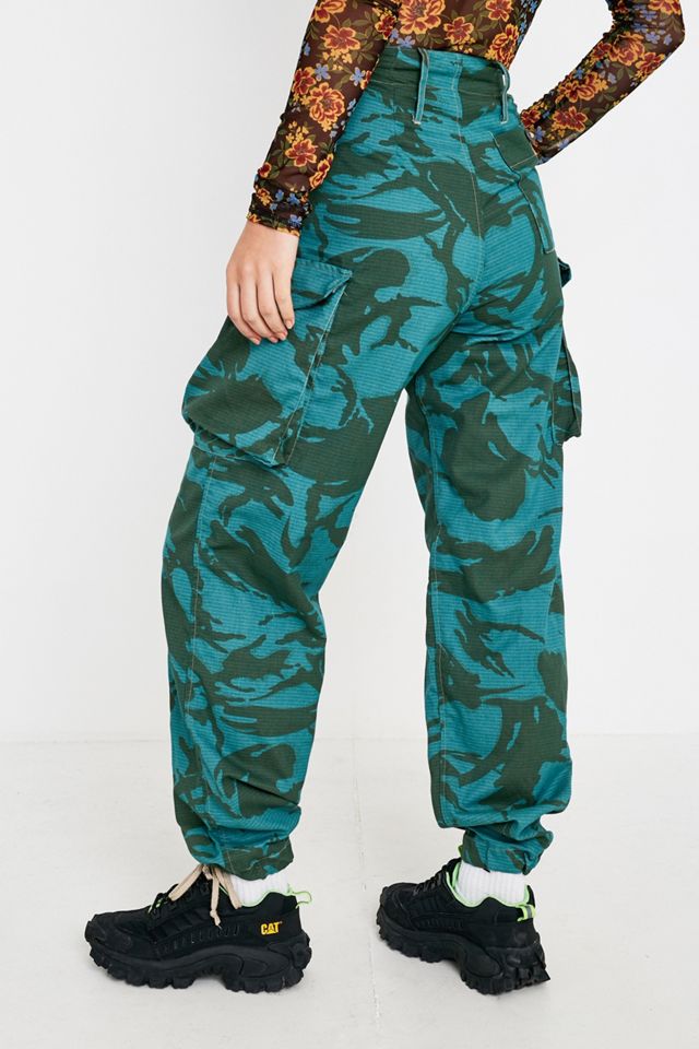 Urban Renewal Remade Pantaloni Camo Turchesi Overdyed #5
