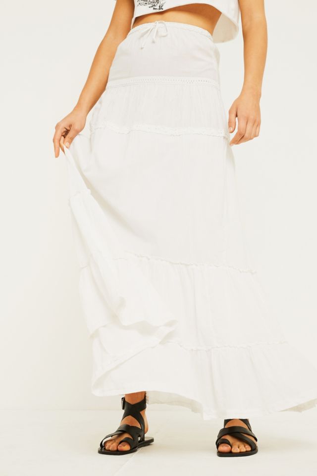 High waisted white skirt urban outlet outfitters