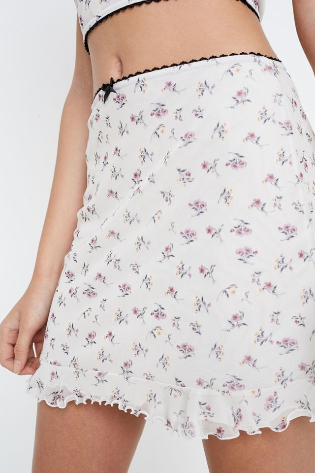 Urban Outfitters Archive Ecru Ditsy Floral Peplum Skirt #2
