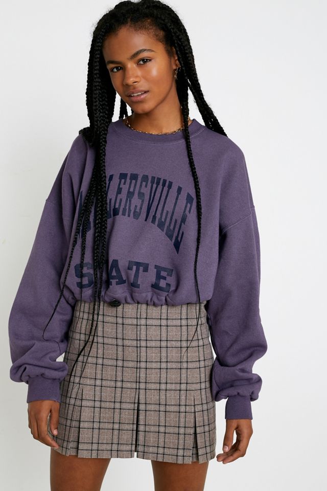 Urban Outfitters Archive Flo Taupe Checked Pleated Skirt #2