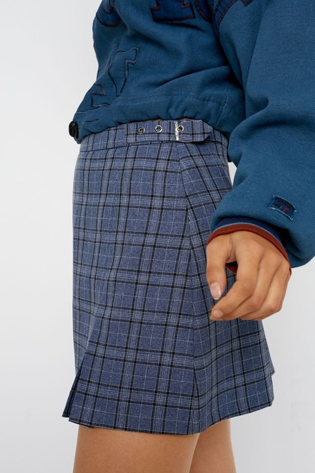 Urban Outfitters​​​​​​​ Archive - Jupe plissée à carreaux bleus Flo #1