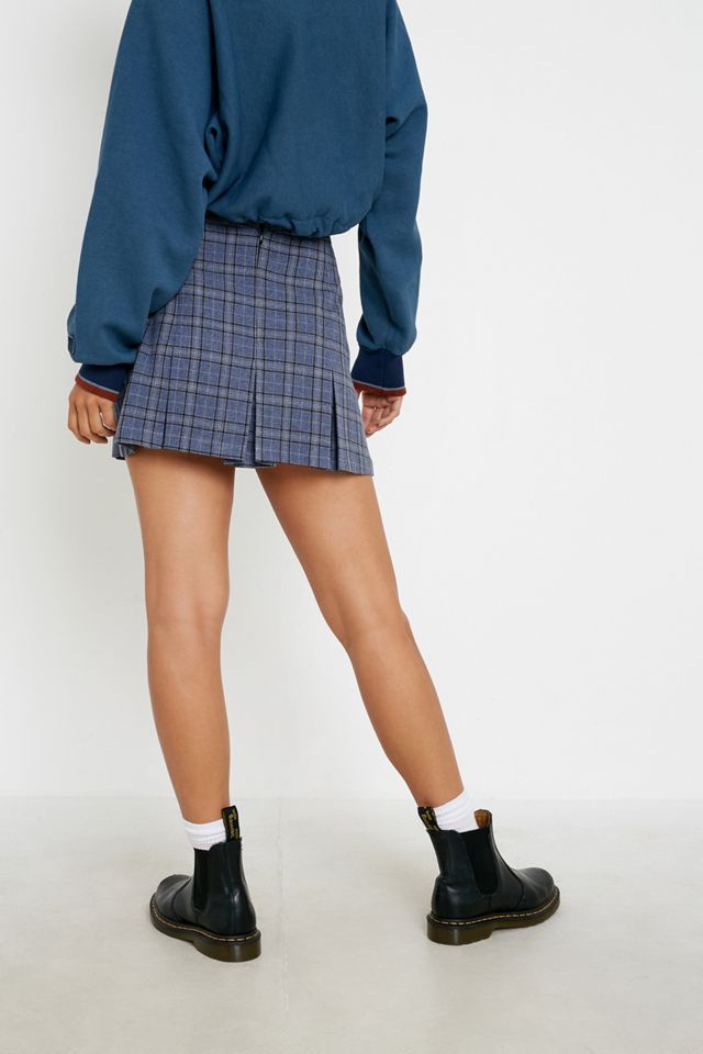 Urban Outfitters​​​​​​​ Archive - Jupe plissée à carreaux bleus Flo #3