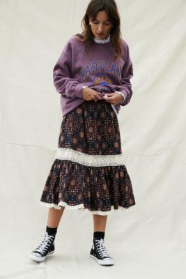 Urban Outfitters Archive Avalon Midi Skirt | Urban Outfitters UK
