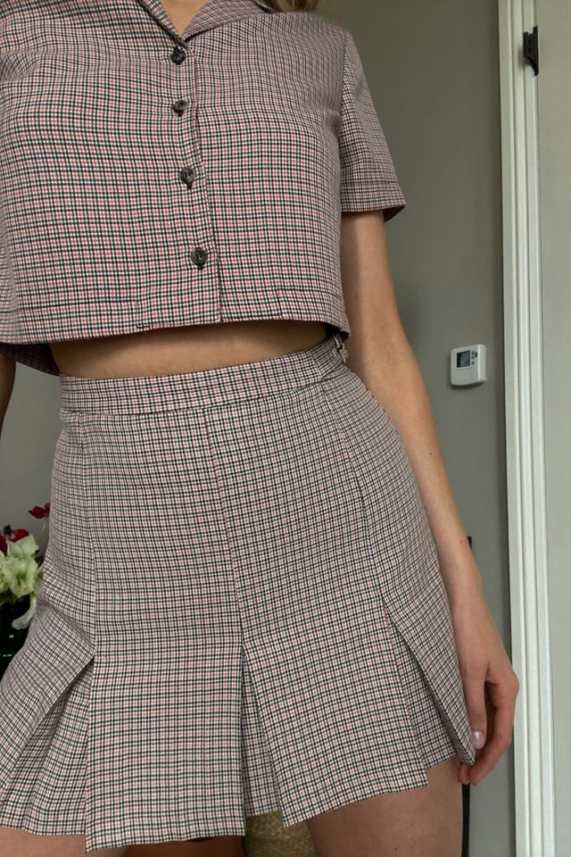 Grey plaid 2025 skirt urban outfitters