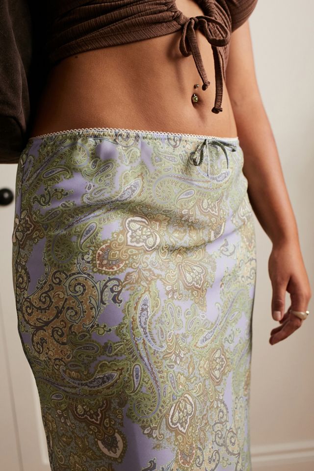 UO Archive – Midirock „Ashley‟ in Hellblau mit Paisley-Muster #3