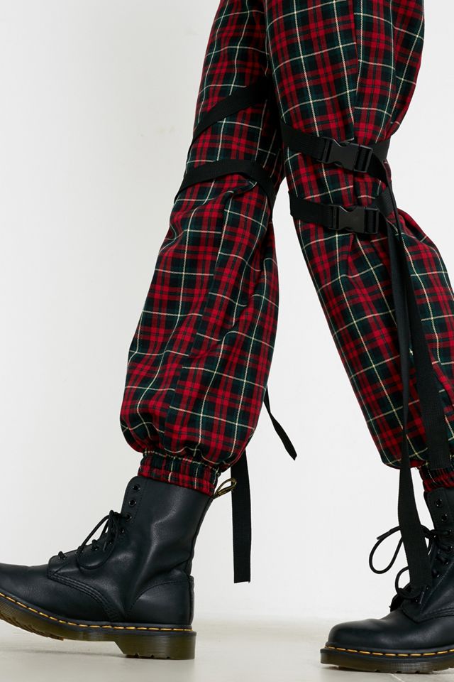 Urban Outfitters​​​​​​​ Archive - Pantalon à sangles et carreaux rouge Ro #2