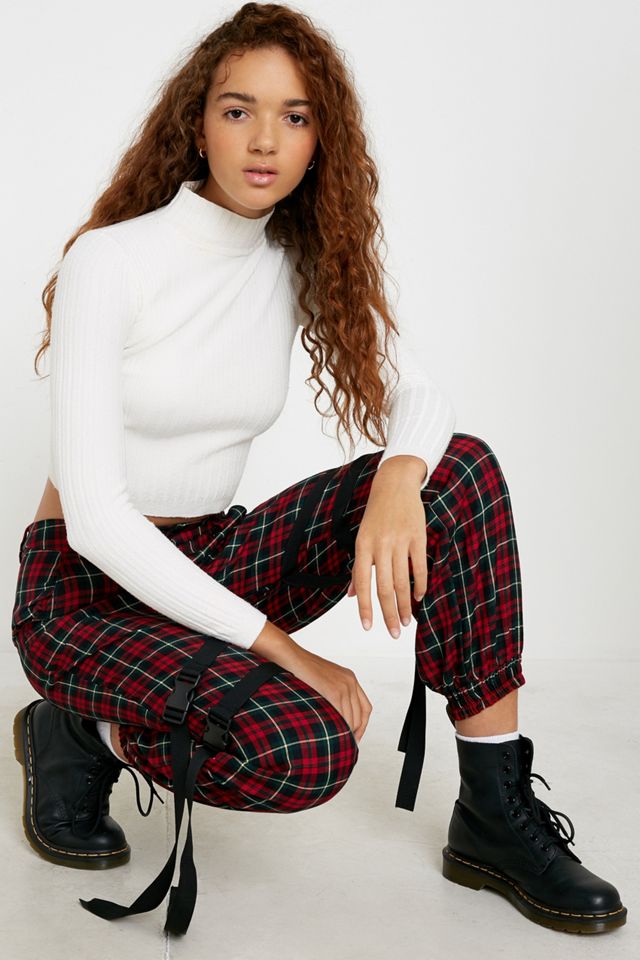 Urban Outfitters​​​​​​​ Archive - Pantalon à sangles et carreaux rouge Ro #4