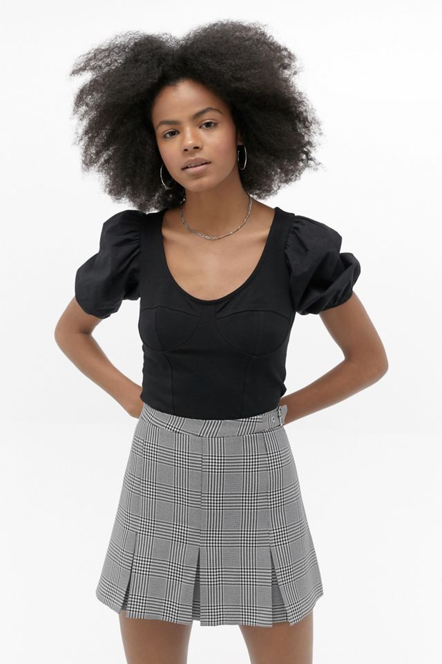 Urban Outfitters Archive - Jupe plissée grise à carreaux #2