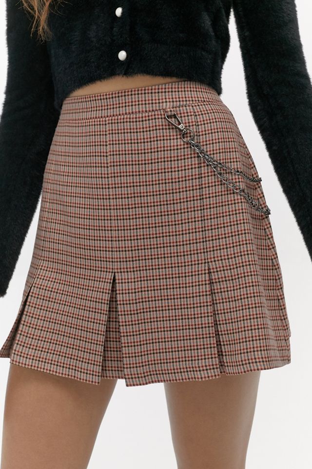 Urban Outfitters Archive Flo Red Checked Pleated Skirt #1