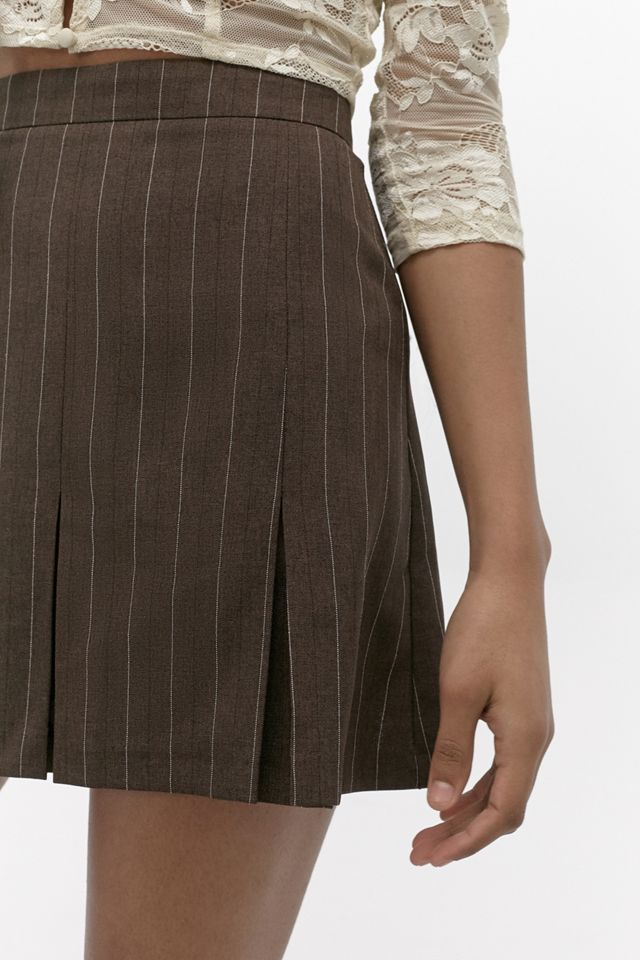 Urban Outfitters​​​​​​​ Archive - Mini jupe à fines rayures Flo marron #2