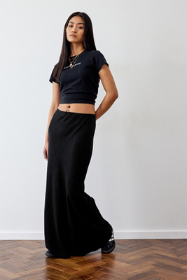 Archive At UO Black Linen Lizzie Maxi Skirt | Urban
