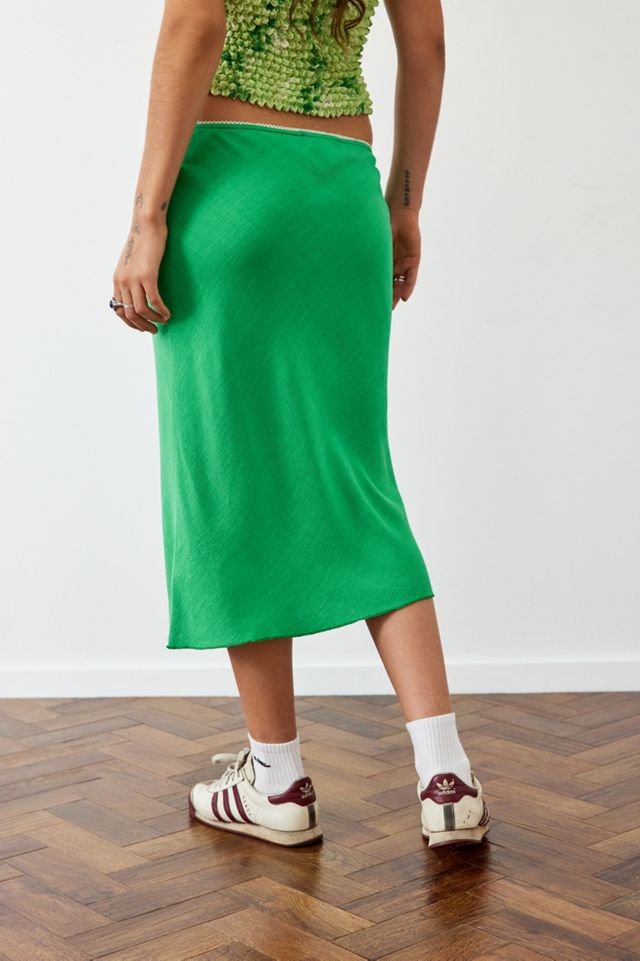 Archive At UO Emerald Linen Mary-Kate Midi Skirt #2