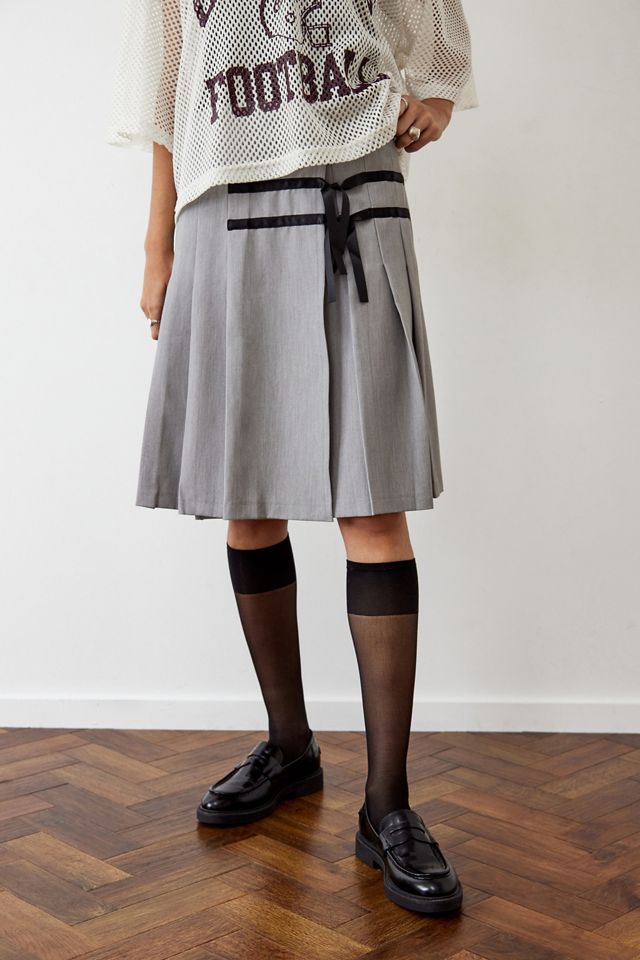 Archivio presso UO Silver Ribbon Wrap Midi Skirt #1