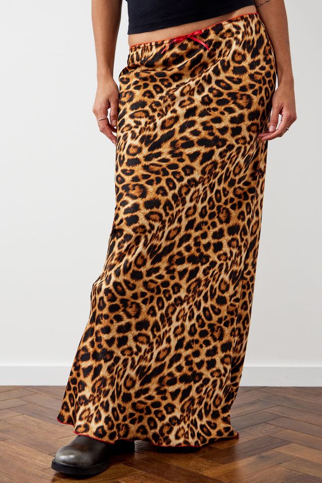 Maxi store skirt leopard