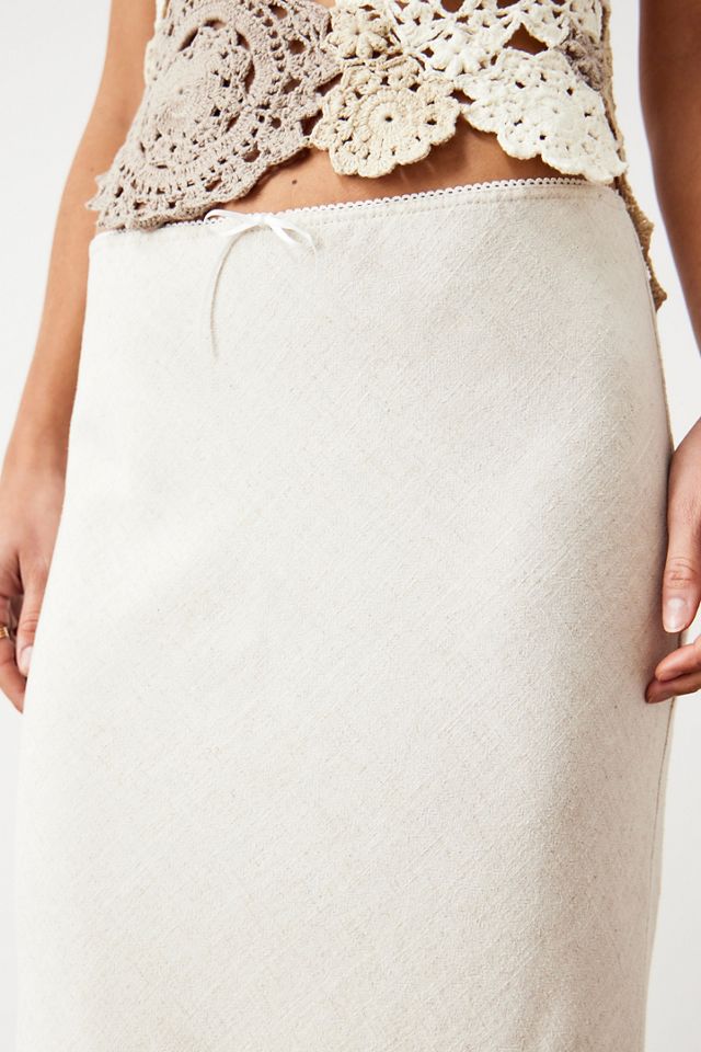 Archive At UO Lizzie Natural Linen Maxi Skirt #8