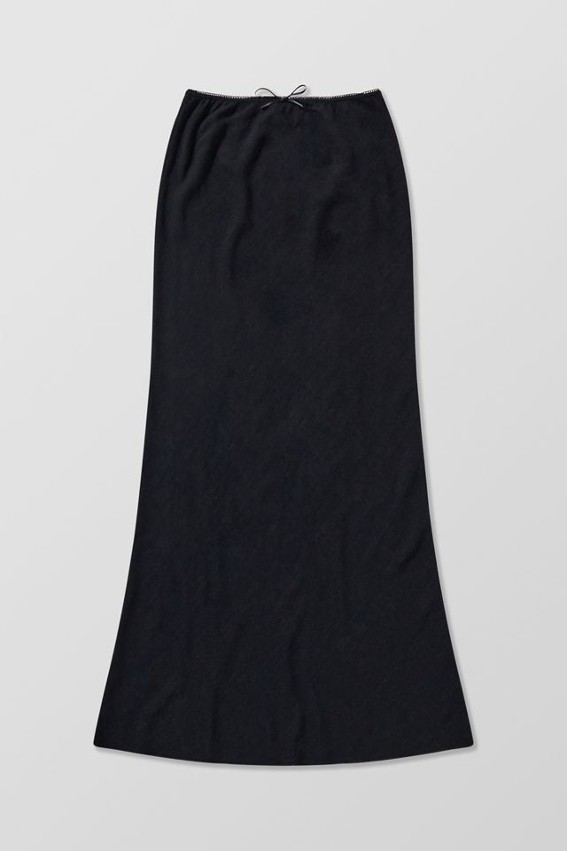 Archive At UO Lizzie Black Linen Maxi Skirt #4