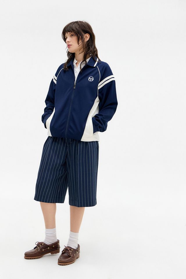 Archive At UO Navy Pinstripe Low Rise Shorts #1