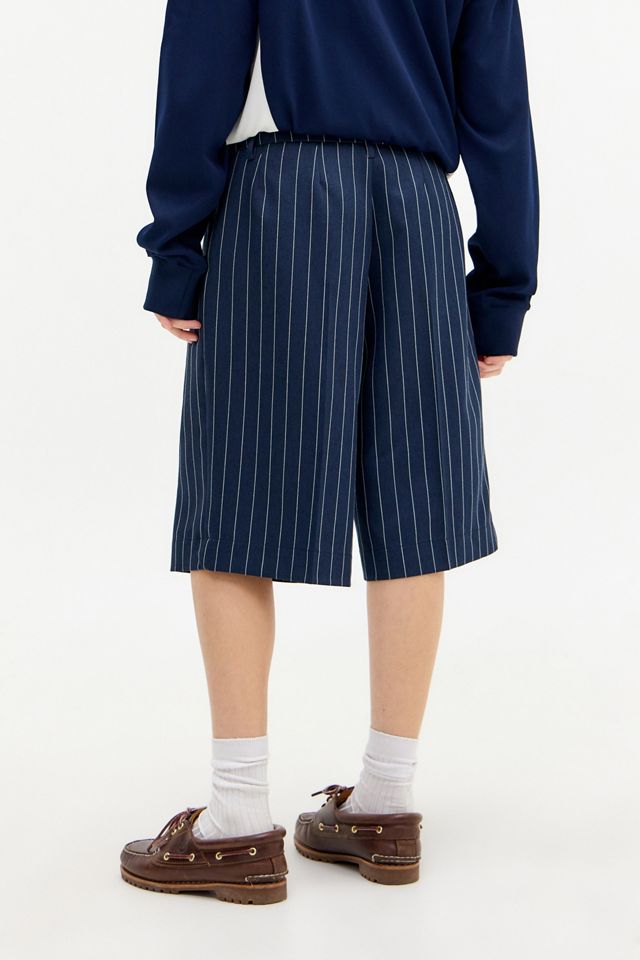 Archive At UO Navy Pinstripe Low Rise Shorts #3