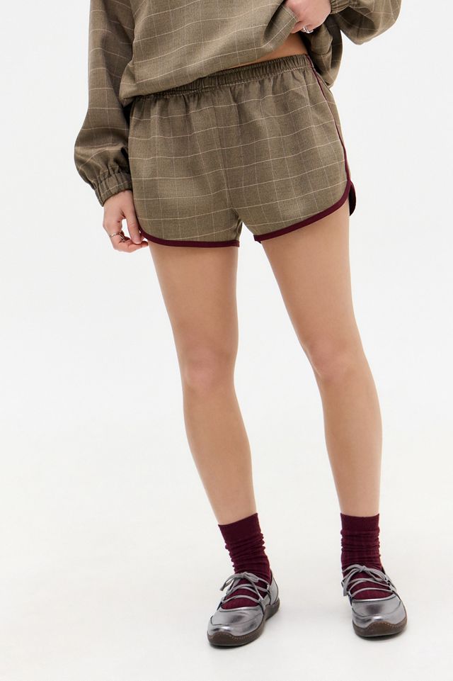 Archive At UO Brown Check Runner Shorts #2