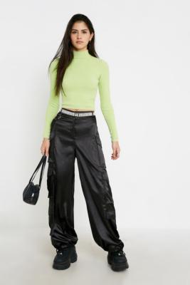 Urban Renewal Made From Remnants Black UFO Cargo Trousers | Urban ...