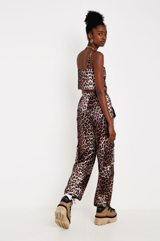 Urban outfitters leopard print 2024 trousers