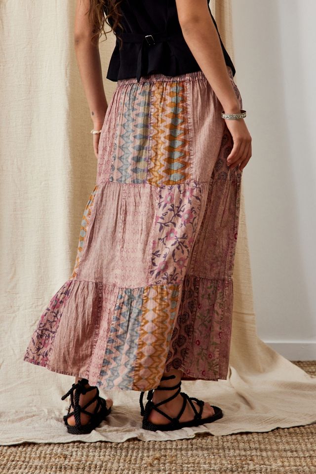 Archive At UO Pink Patchwork Maxi Skirt  #3