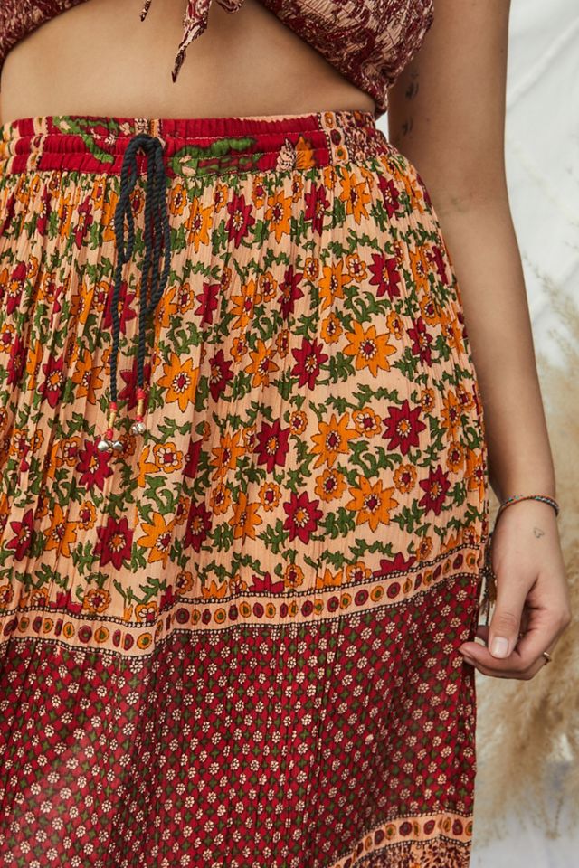 Urban Outfitters Archive Gonna Midi Rossa Stropicciata #3