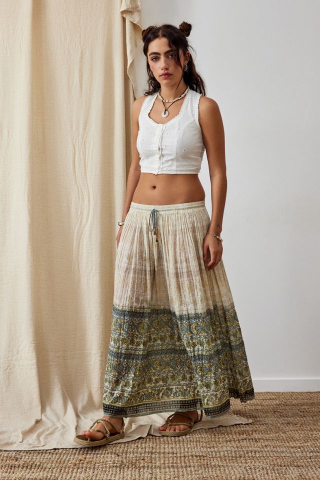 Archive At UO Crinkle Cotton Maxi Skirt  #1