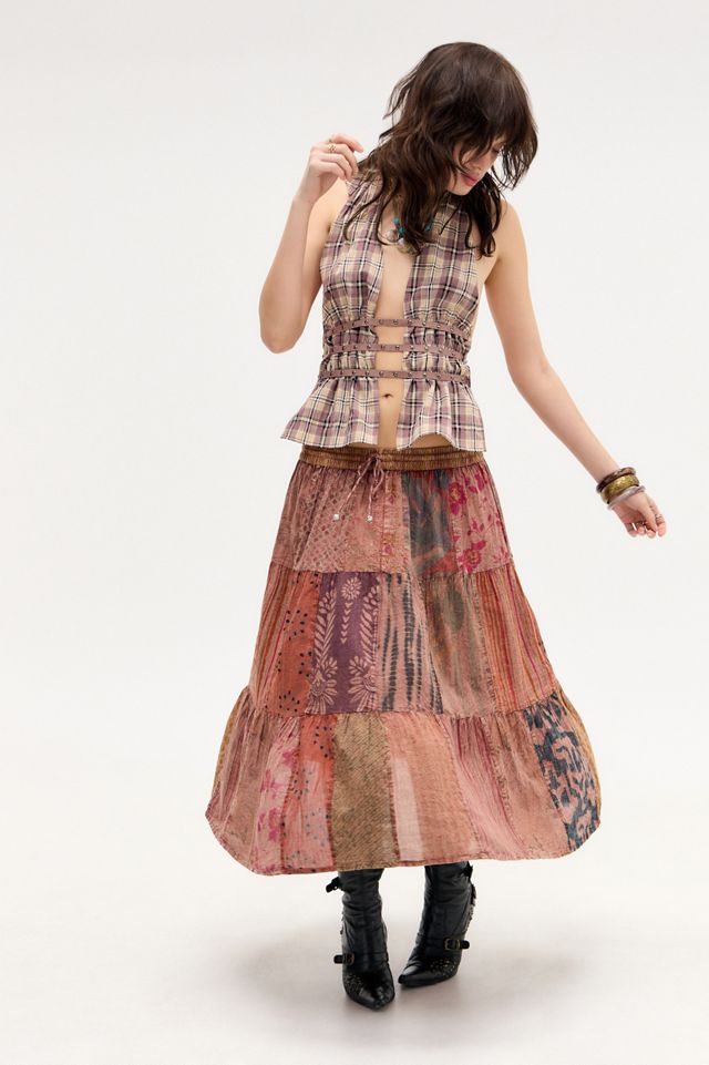 Archive At UO Pink Patchwork Skirt #1