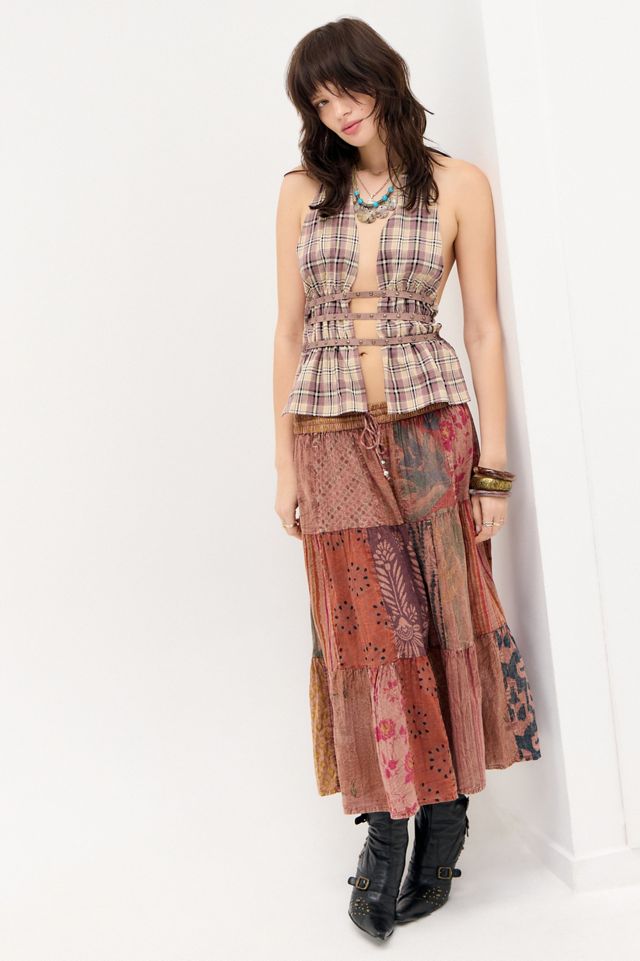 Archive At UO Pink Patchwork Skirt #4