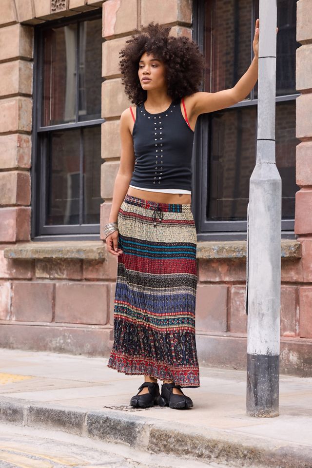 Archive At UO Crinkle Print Maxi Skirt #1