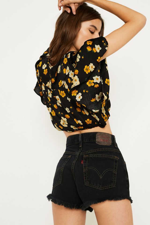 Urban Renewal Vintage Customised - Short Levi's en jean noir #1