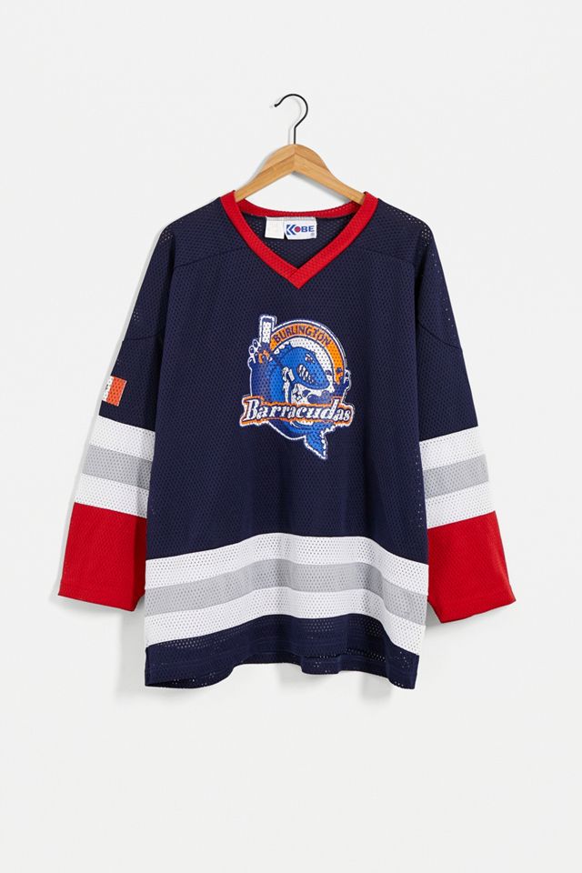 Urban Renewal Vintage Blu Oversize Hockey Jersey T-Shirt #1