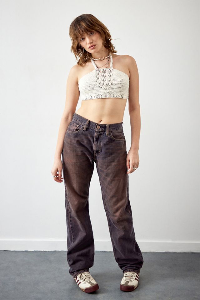 Rinnovamento urbano recuperato Deadstock
 Crop Top Bianco a collo alto  #2