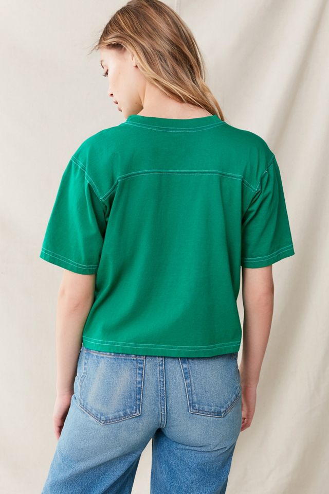 Urban Renewal Remade T-Shirt a tinta unita con punto a girocollo #1