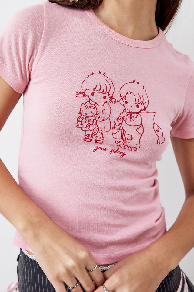 Archive At UO Pink Gone Fishing Baby T-Shirt