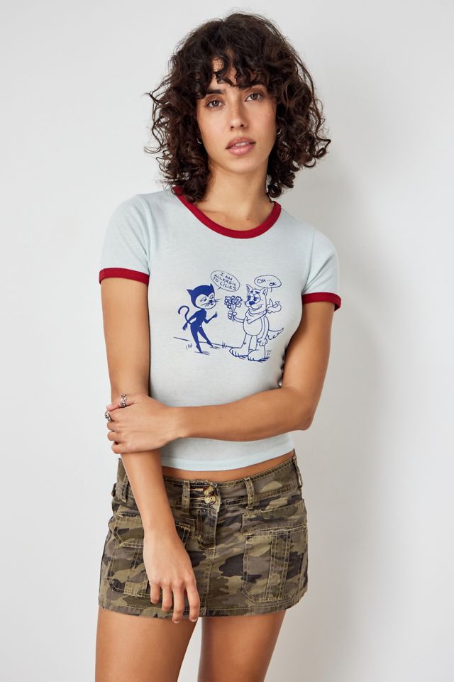Archive At UO Lillies Baby Ringer T-Shirt  #2