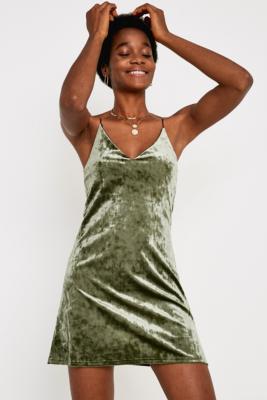 velvet camisole dress