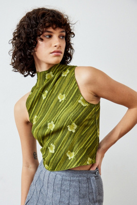 トップス undercover archive flower tank top トップス undercover archive flower tank top Floral Pleated