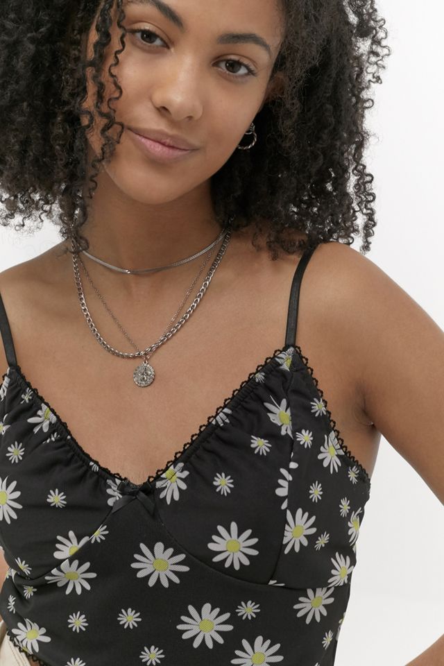 Urban Outfitters Archivio Mono Daisy Mesh Bralette  #2