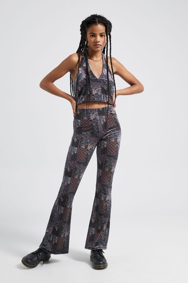Urban Outfitters Archive - Haut dos nu en velours patchwork #1