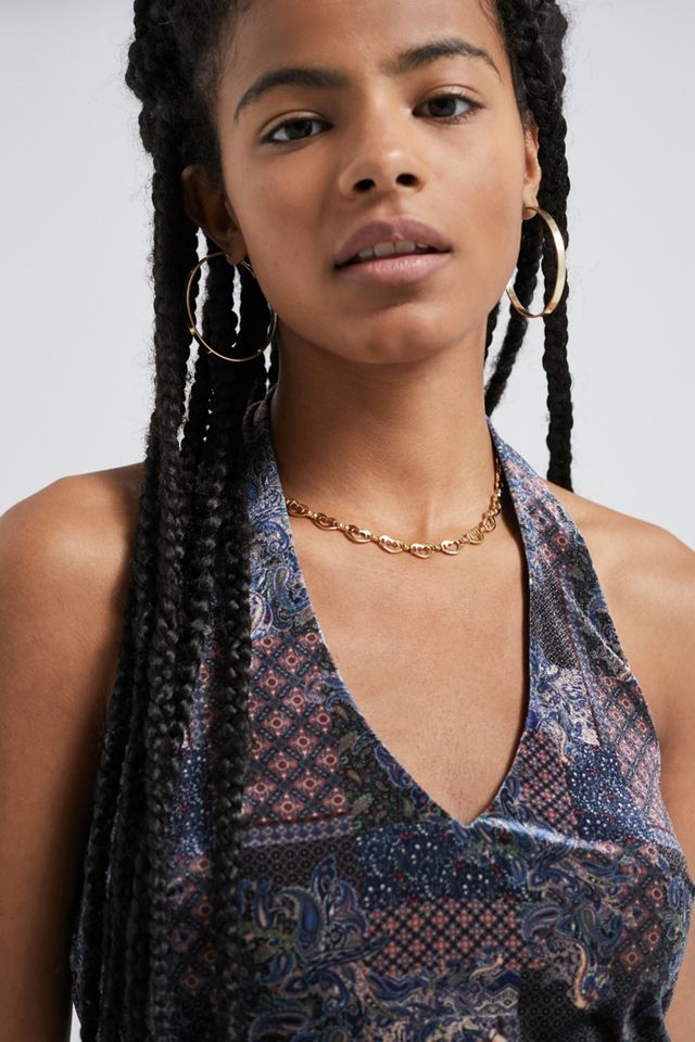 Urban Outfitters Archive - Haut dos nu en velours patchwork #2