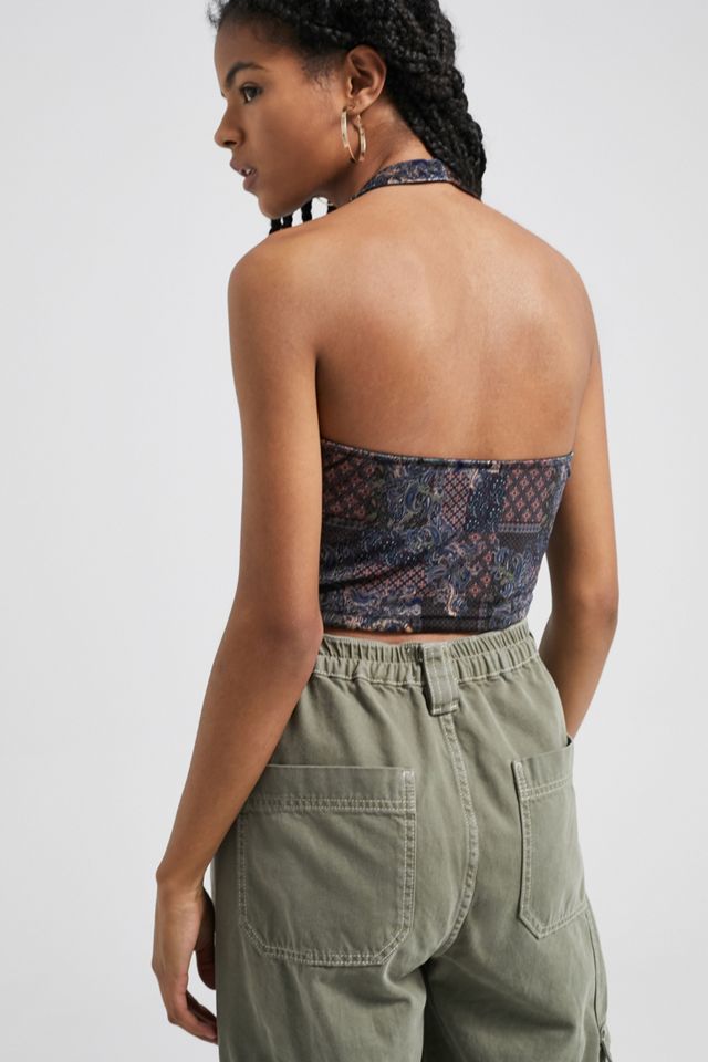 Urban Outfitters Archive - Haut dos nu en velours patchwork #3