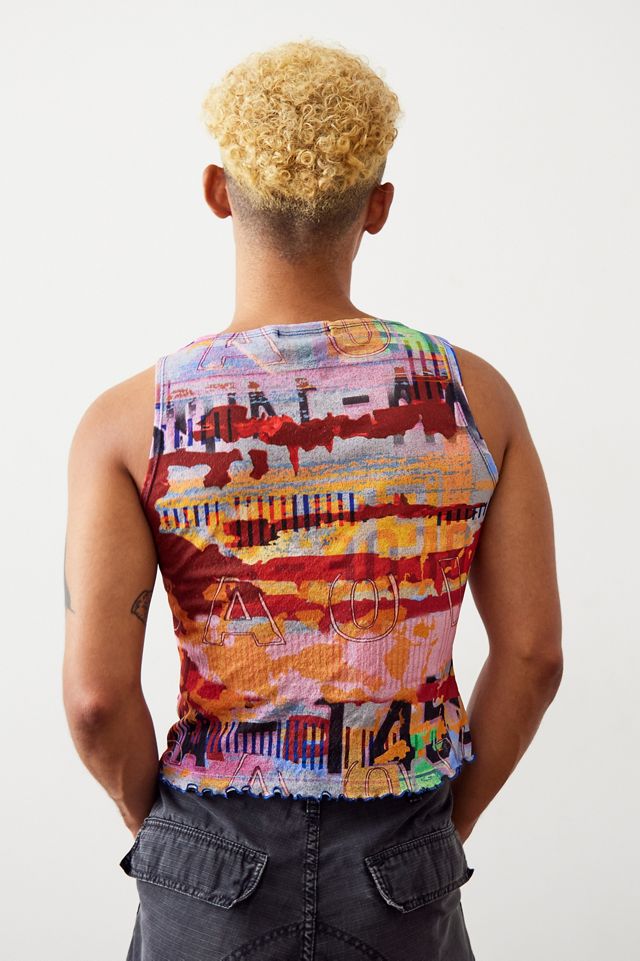 トップス undercover archive flower tank top MESH FLOWER TANK – COVERCHORD